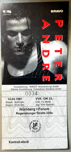 Peter andre 1987 nürnberg - peter,